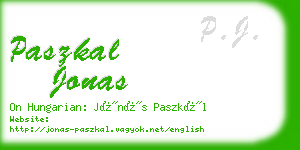 paszkal jonas business card